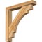 Ekena Millwork Merced Block Rough Sawn Bracket w/ Offset Brace, Western Red Cedar, 4"W x 22"D x 22"H BKT0402X22X22MRC05RWR - alternate 1